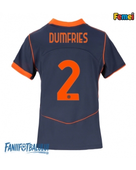 Inter Milan Denzel Dumfries #2 Tricou Fotbal Replică 2025-26 Femei Treilea